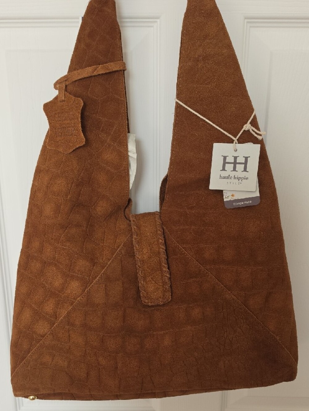 Haute Hippie Cognac Suede Shoulder Hobo - Picture 2 of 8
